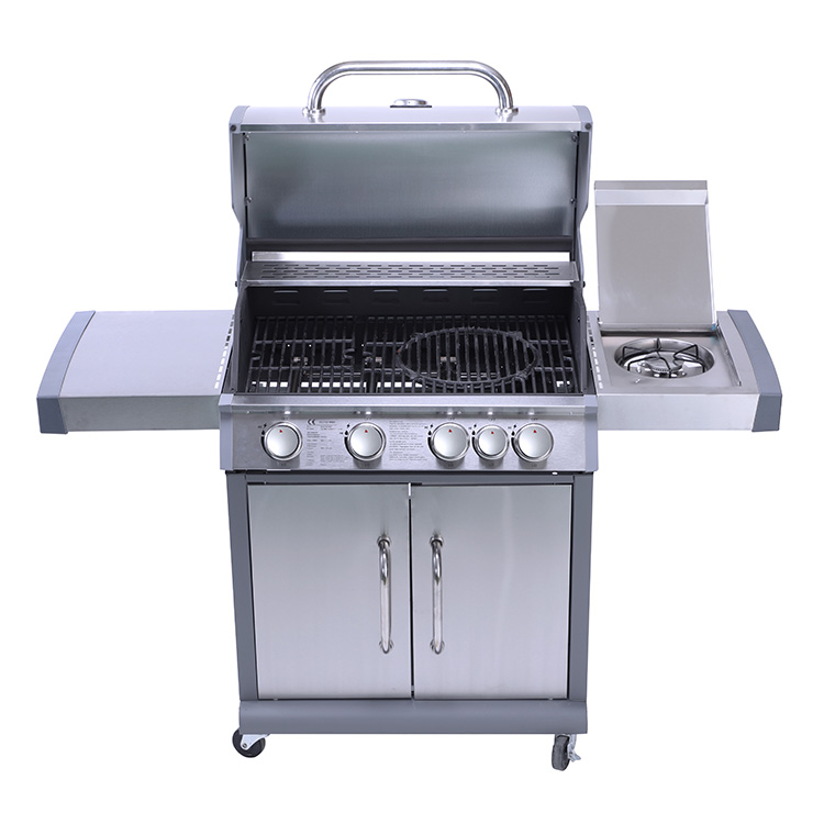 Charcoal BBQ Grill na may Enameled Lid at Firebowl