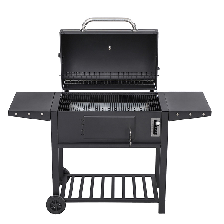 Portable Charcoal Grill na may Side Table