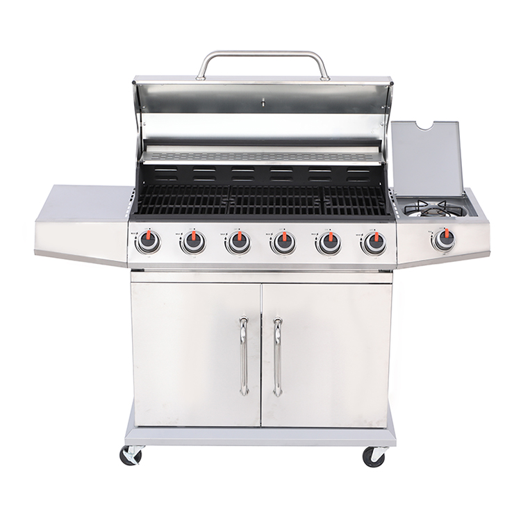 Propane Gas Grill na may 6 na Stainless Steel Burner